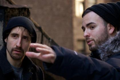 Adam giving direction to Don DiPaolo playing Mark during filming for Love and the Small Print